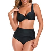 Women's Push Up Underwire Bikini Set Bathing Suits